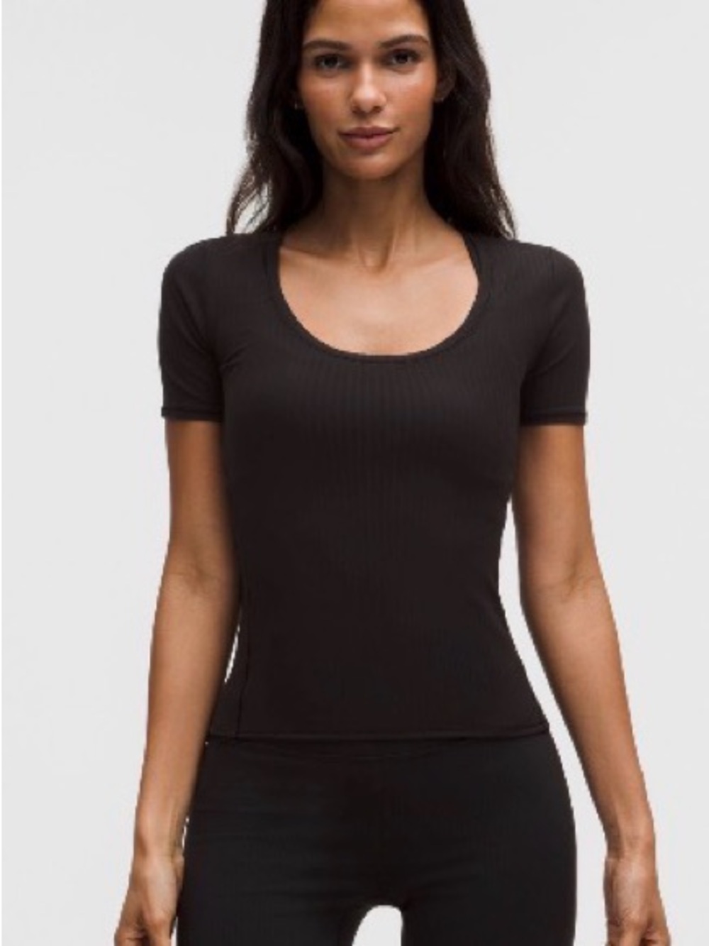 Lululemon Wundermost Ultra-Soft Ribbed Nulu Top in Black Size Small